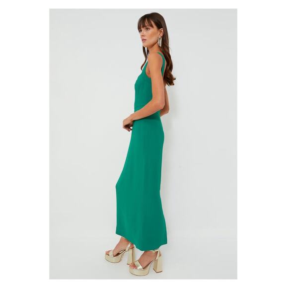 Saloni Tuckernuck Emerald Green Rachel C Sheath Maxi Dress Sz.US8 - Picture 3 of 16